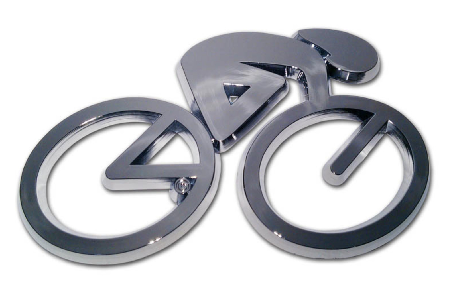 cycling chrome auto emblem decal usa made