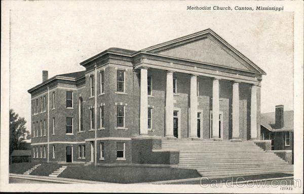 Canton,MS Methodist Church Madison County Mississippi Delta News Co. Postcard