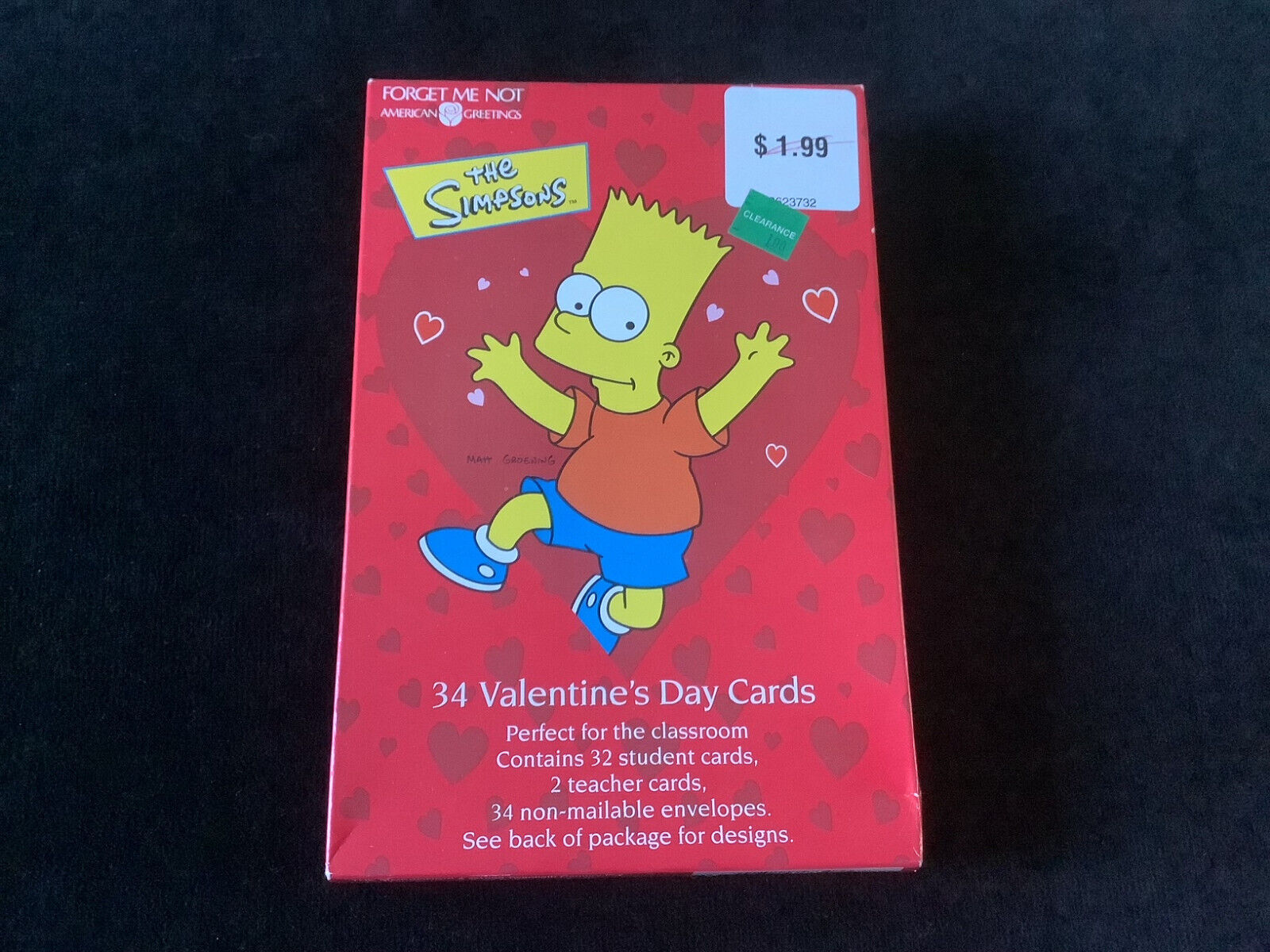 * THE SIMPSONS Valentine\'s Cards 1999- NIB