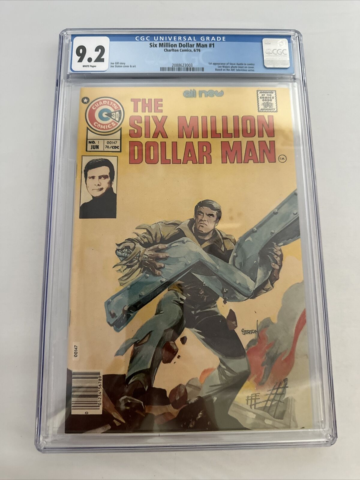 Six Million Dollar Man 1 TV 1st Comic Charlton 1976 Wahlberg Reboot FILM CGC 9.2