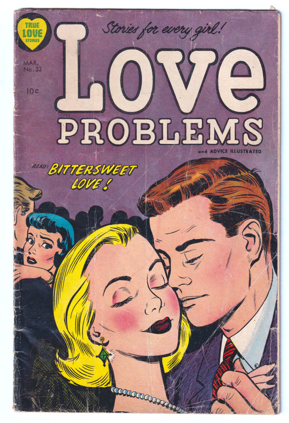 LOVE PROBLEMS 32 (1955 Harvey) Pre-Code, Great art; Solid GOOD