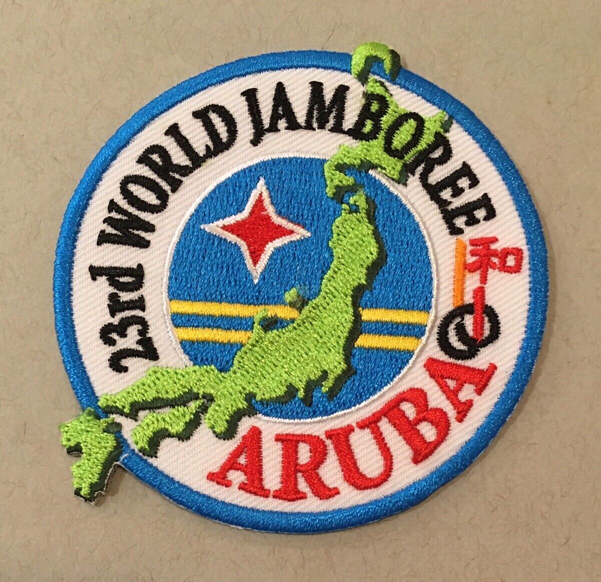 2019  23rd World Scout Jamboree ARUBA Contingent badge 2015