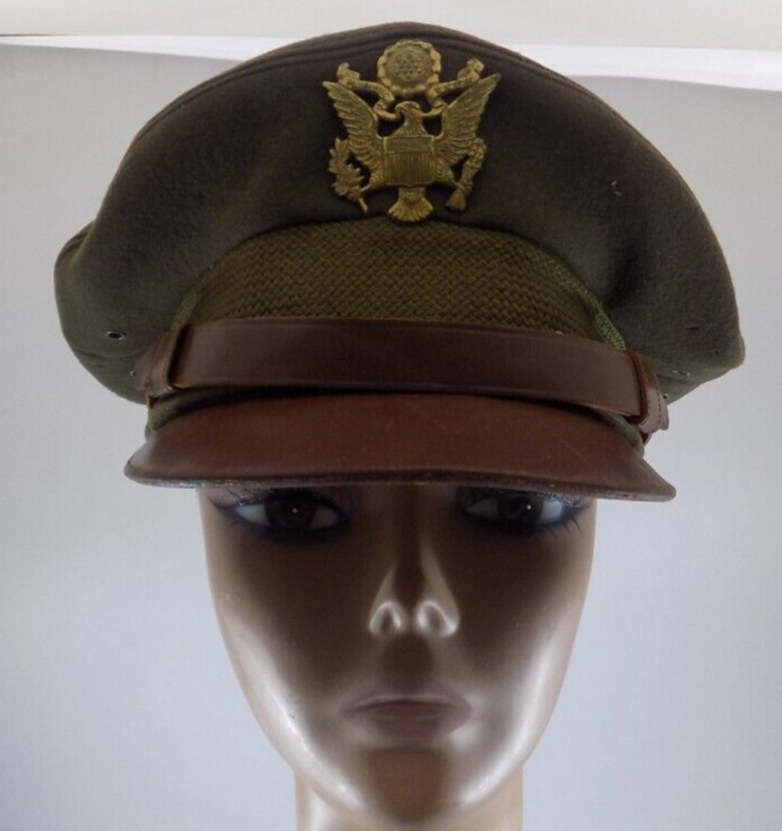Original U.S. WWII Army-Air Corp Officer Crusher Cap-Leo Meyers Co