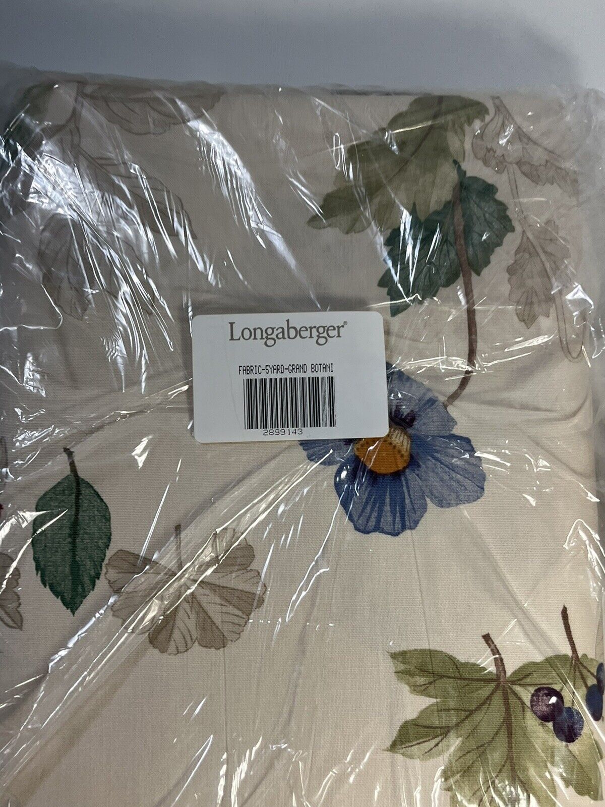 Longaberger “Grand Botanical” Fabric 5 Yards Unopened 2899143