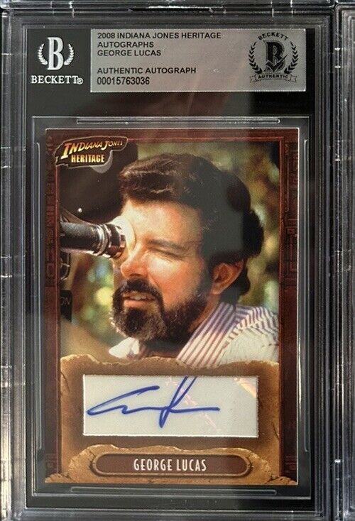 2008 INDIANA JONES TOPPS HERITAGE George Lucas AUTOGRAPH AUTO CARD BGS Authentic