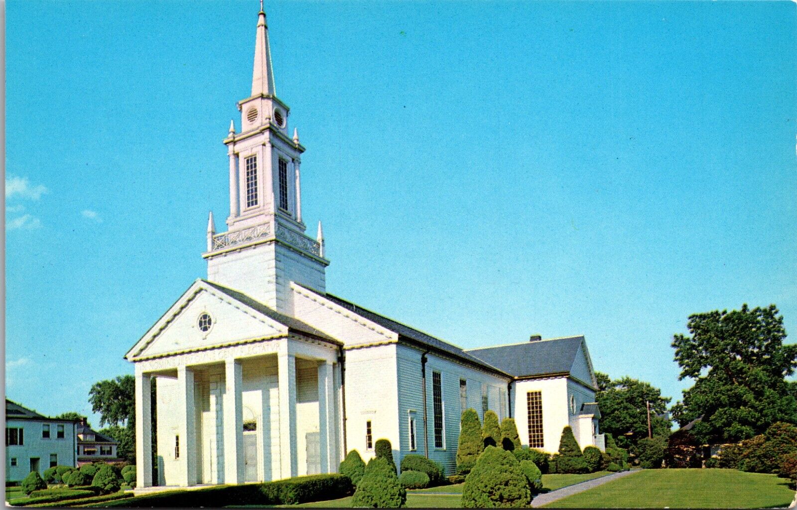 Pre-1980 CHURCH SCENE Fall River Massachusetts MA chrome Unposted Postcard