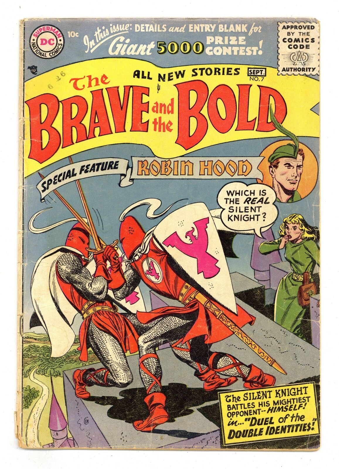 Brave and the Bold #7 GD+ 2.5 1956