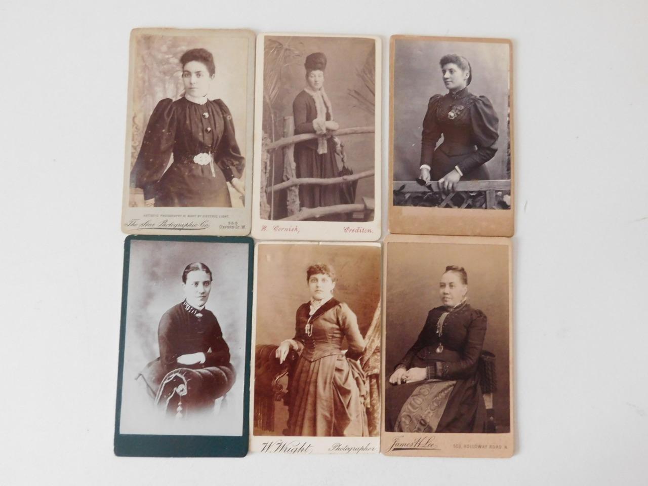 6 Antique CDV Victorian Women Ladies Portrait Photographs London