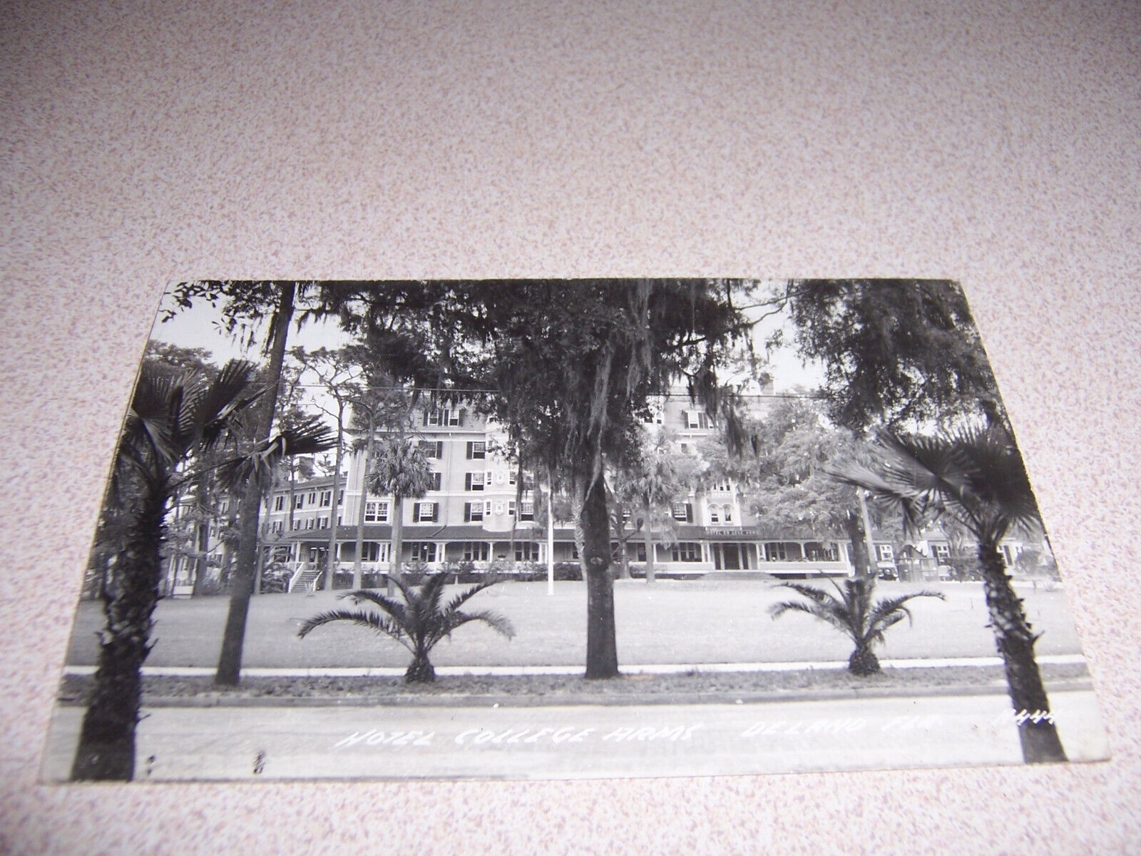 1940s HOTEL COLLEGE ARMS, DELAND FL. RPPC POSTCARD