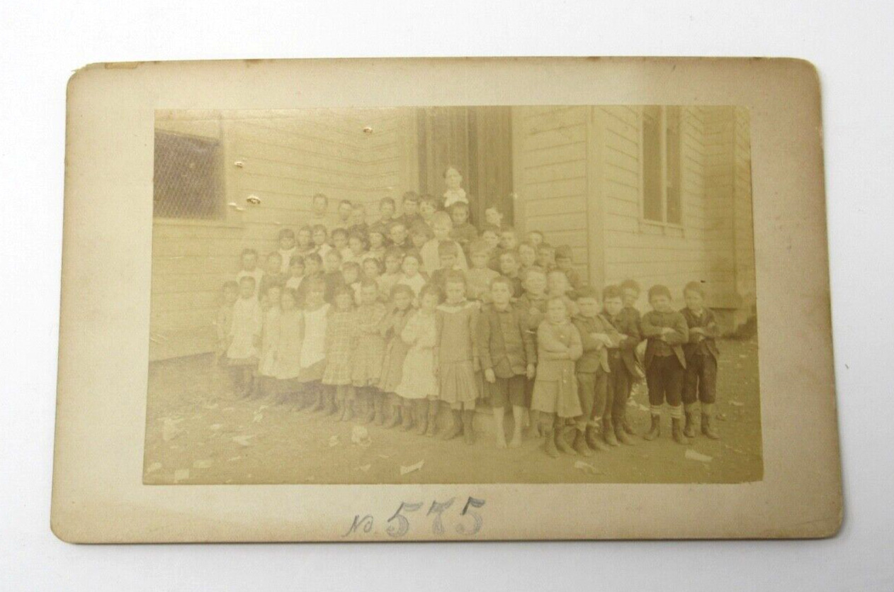 1890s Schoolhouse Class Photograph Children & Teacher San Francisco View Company
