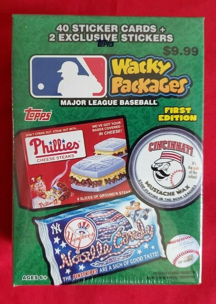 2016 WACKY PACKAGES MLB BASEBALL EXCLUSIVE FACTORY SEALED VALUE BOX