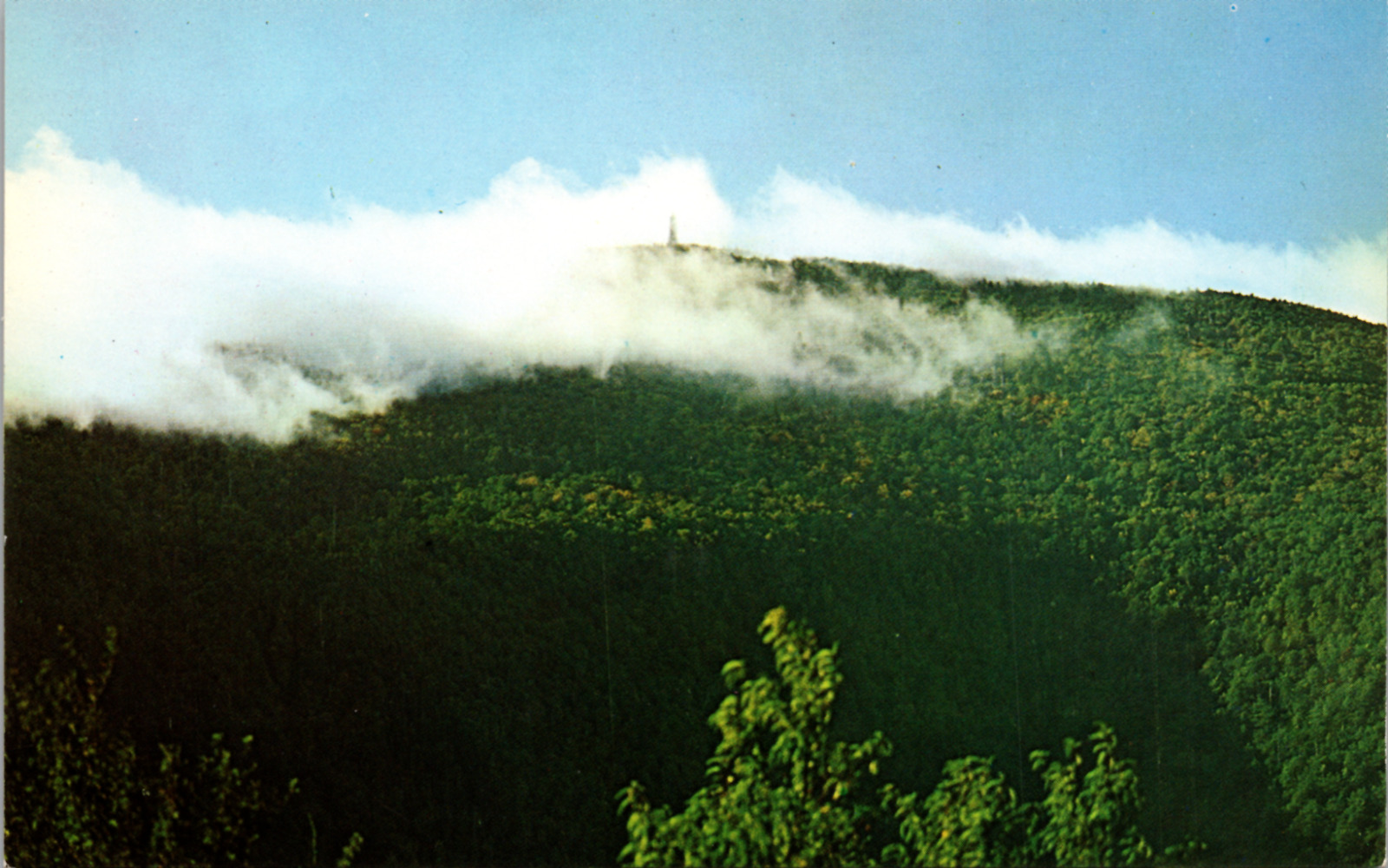Early Morning Mist On Mount Greylock, Massachusetts, Vintage Postcard
