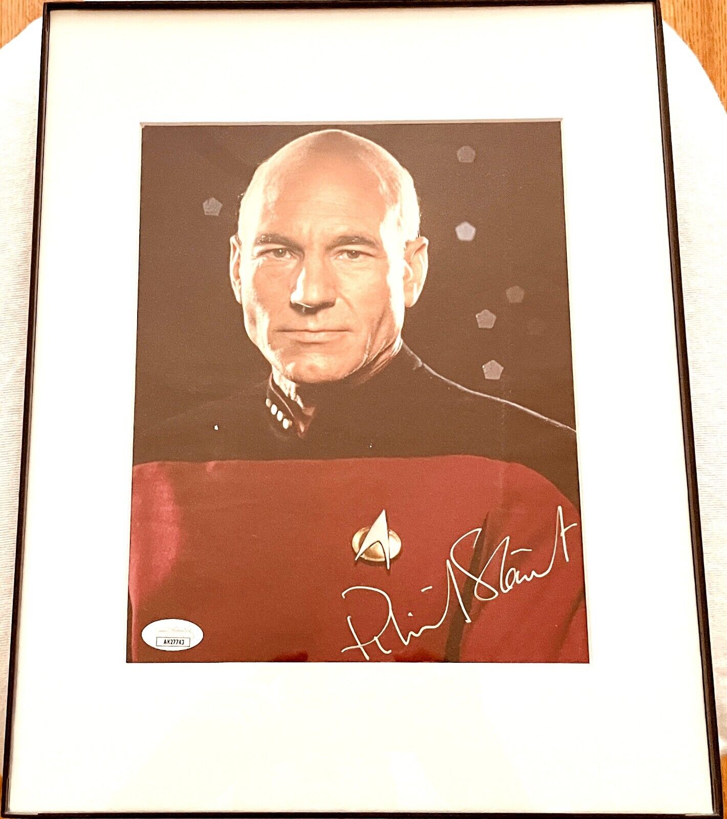 Patrick Stewart signed autograph auto Picard Star Trek TNG 8x10 photo framed JSA