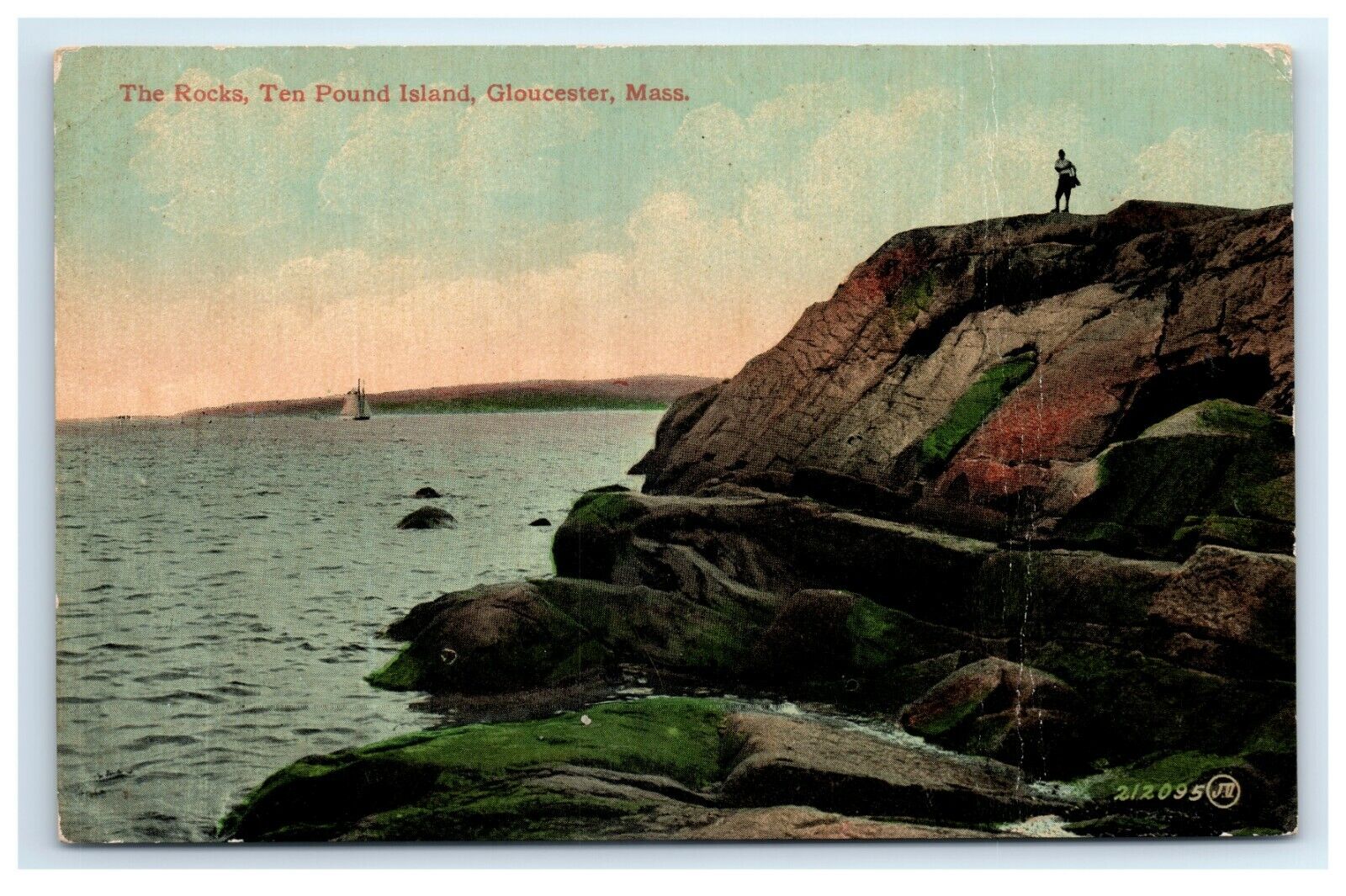 Postcard The Rocks, Ten Pound Island, Gloucester, Mass MA H10