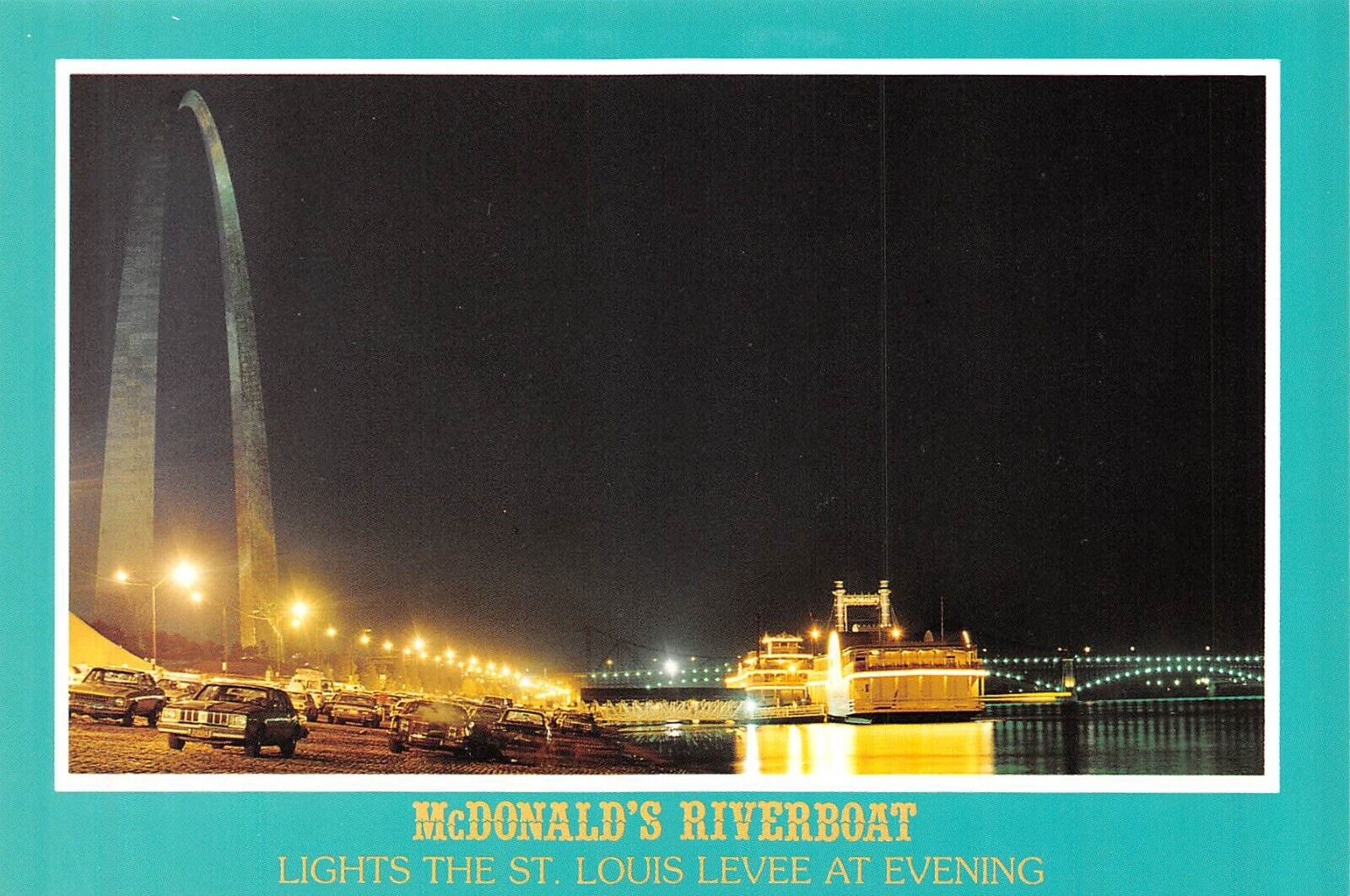McDonald\'s RESTAURANT RIVERBOAT 1985 ST LOUIS MISSOURI 6 X 4 POSTCARD 6425c
