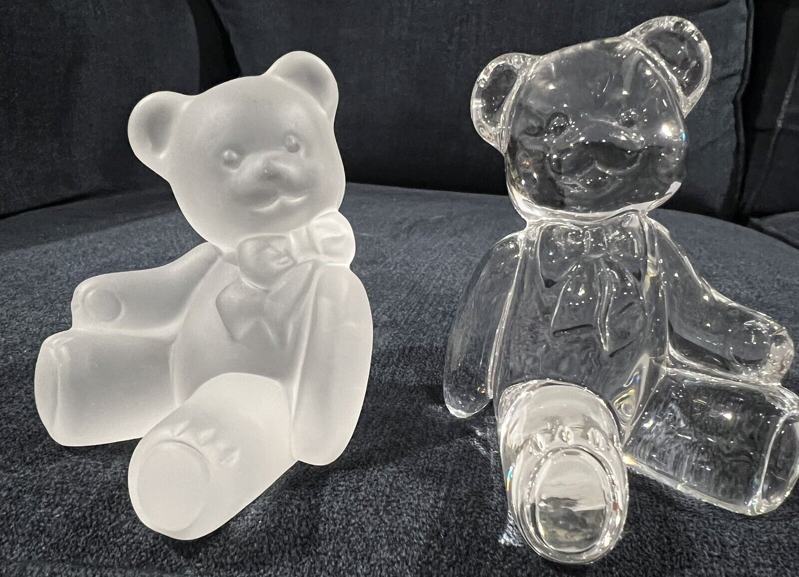 Lenox Cute And Cuddly Fine Crystal Clear And Frosted Bears first edition Germany