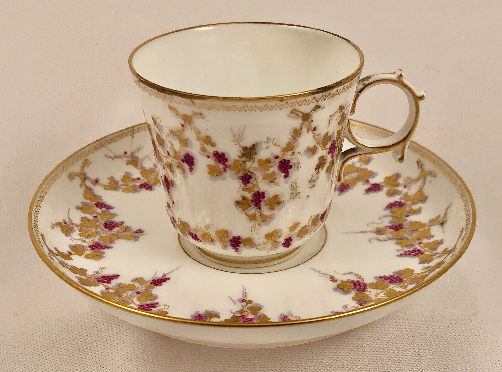 Antique Sevres Tea Cup & Saucer, Circa 1853 