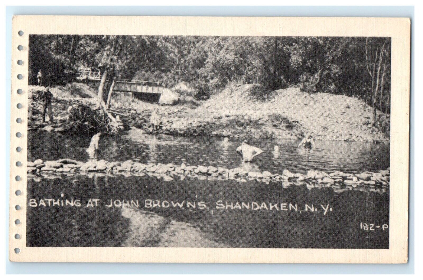 Bathing Swimming at John Browns Shandaken New York NY Postcard (GM7)