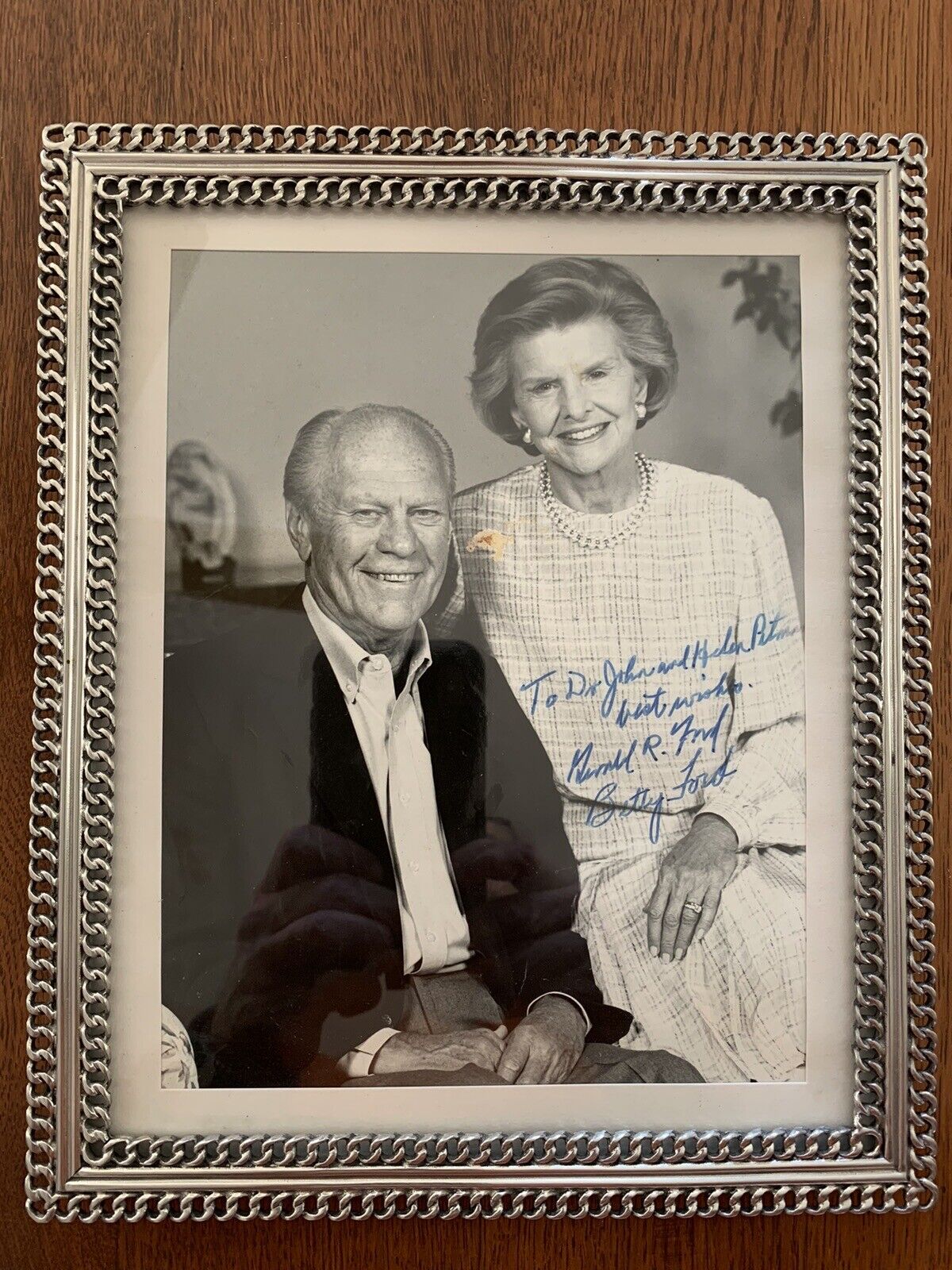 GERALD & BETTY FORD AUTOGRAPHED PHOTO ~ Dedicated To Virginia Doctor~Autograph