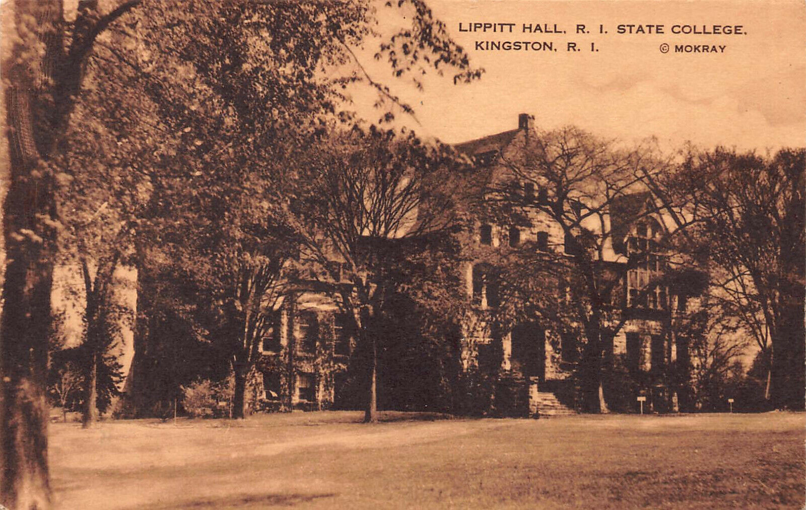 Lippitt Hall, Rhode Island State College, Kingston, R.I, Postcard, Used in 1951