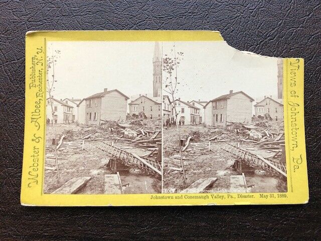 Stereoview Disaster in Johnstown & Conemaugh Valley Pennsylvania 1889
