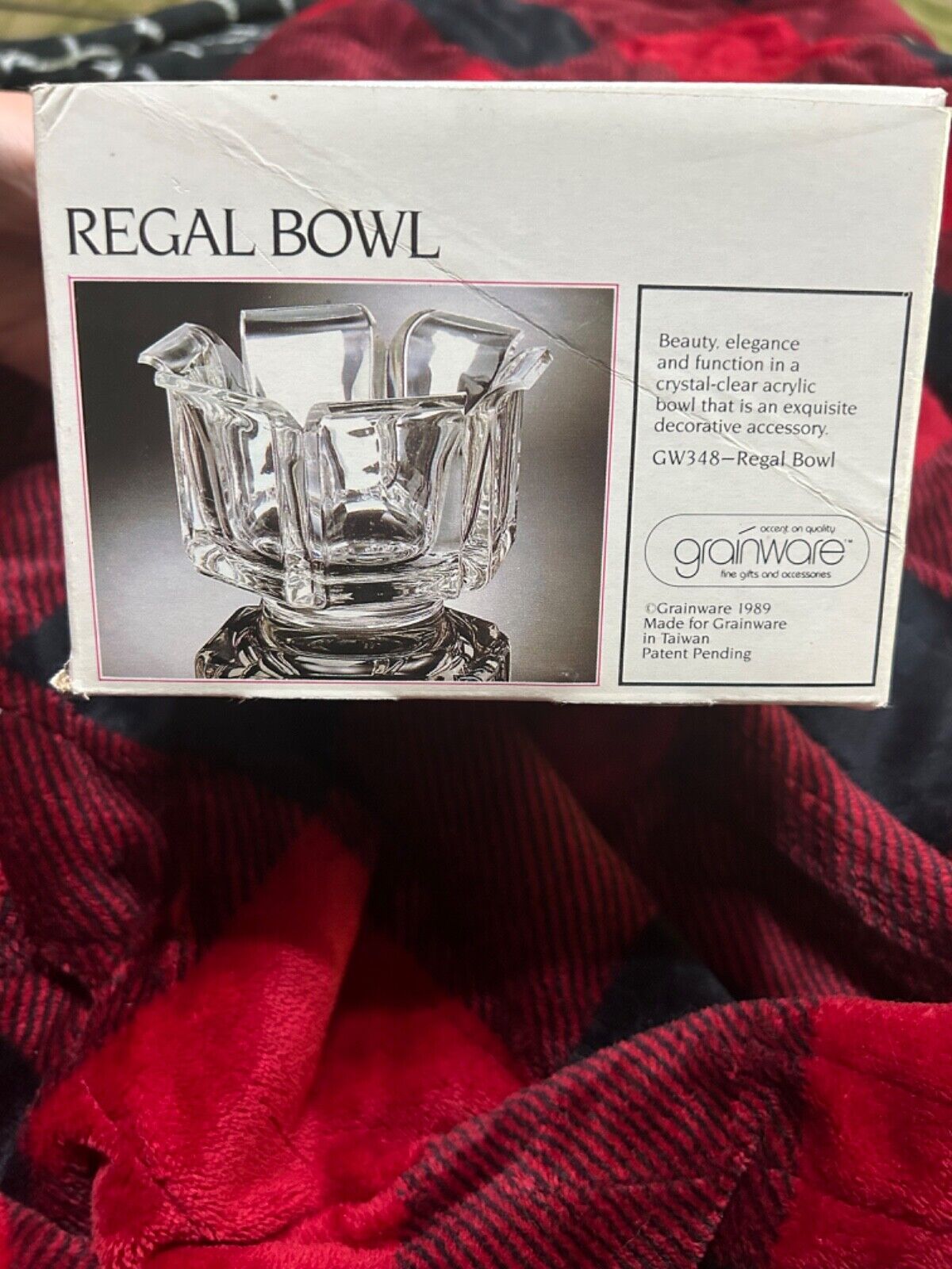 RARE Vintage Grainware Regal Lucite Acrylic Medium Bowl 8.5”x 5.5” Beautiful