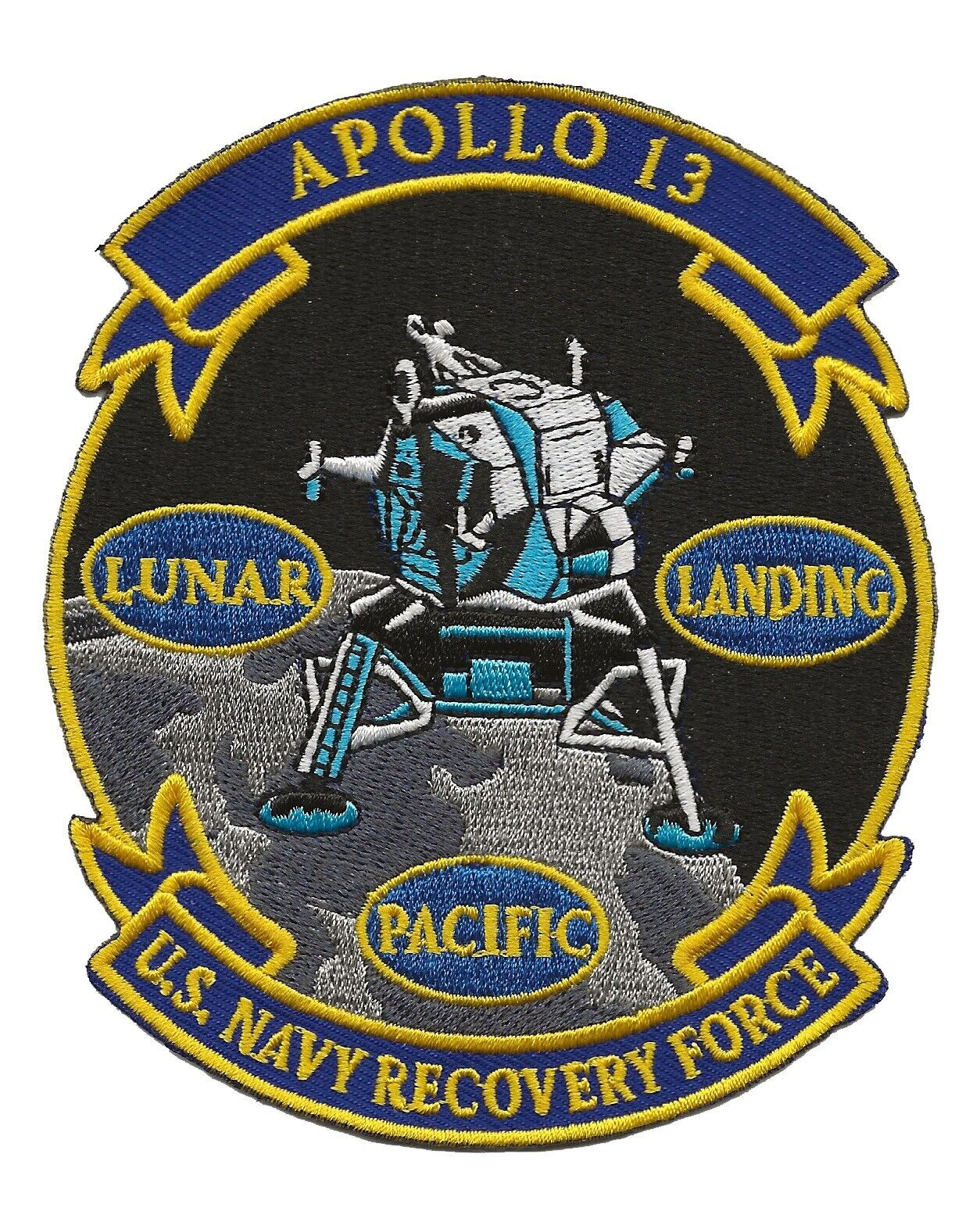 Apollo 13 NASA US Navy space Pacific recovery force ship patch