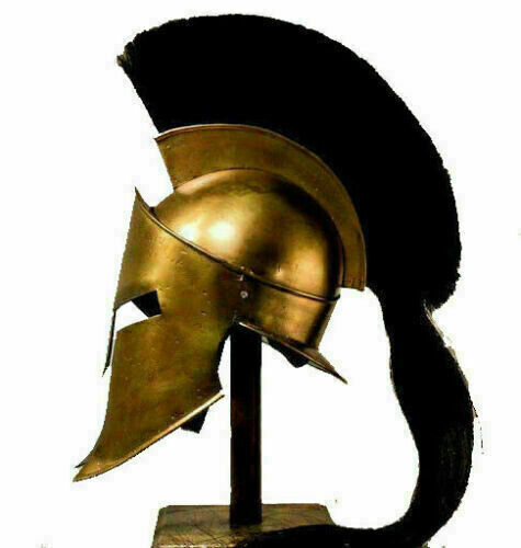 300 Spartan The King Liondas Medeival Knight Black Plume Designer Handmade Gift