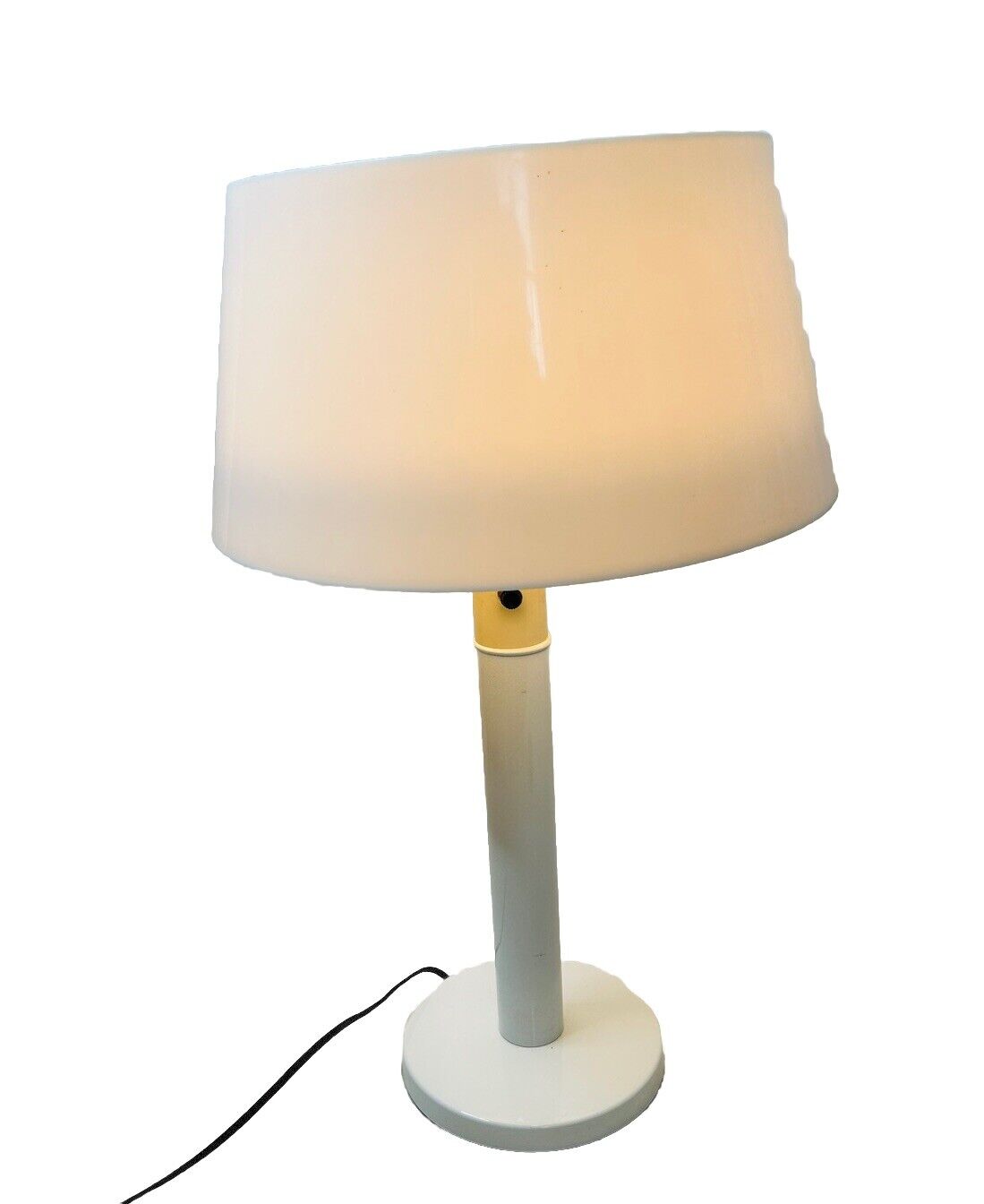 VTG Thurston Lightolier Lumilon Diffuser Table Desk Lamp White Mid Century Moder