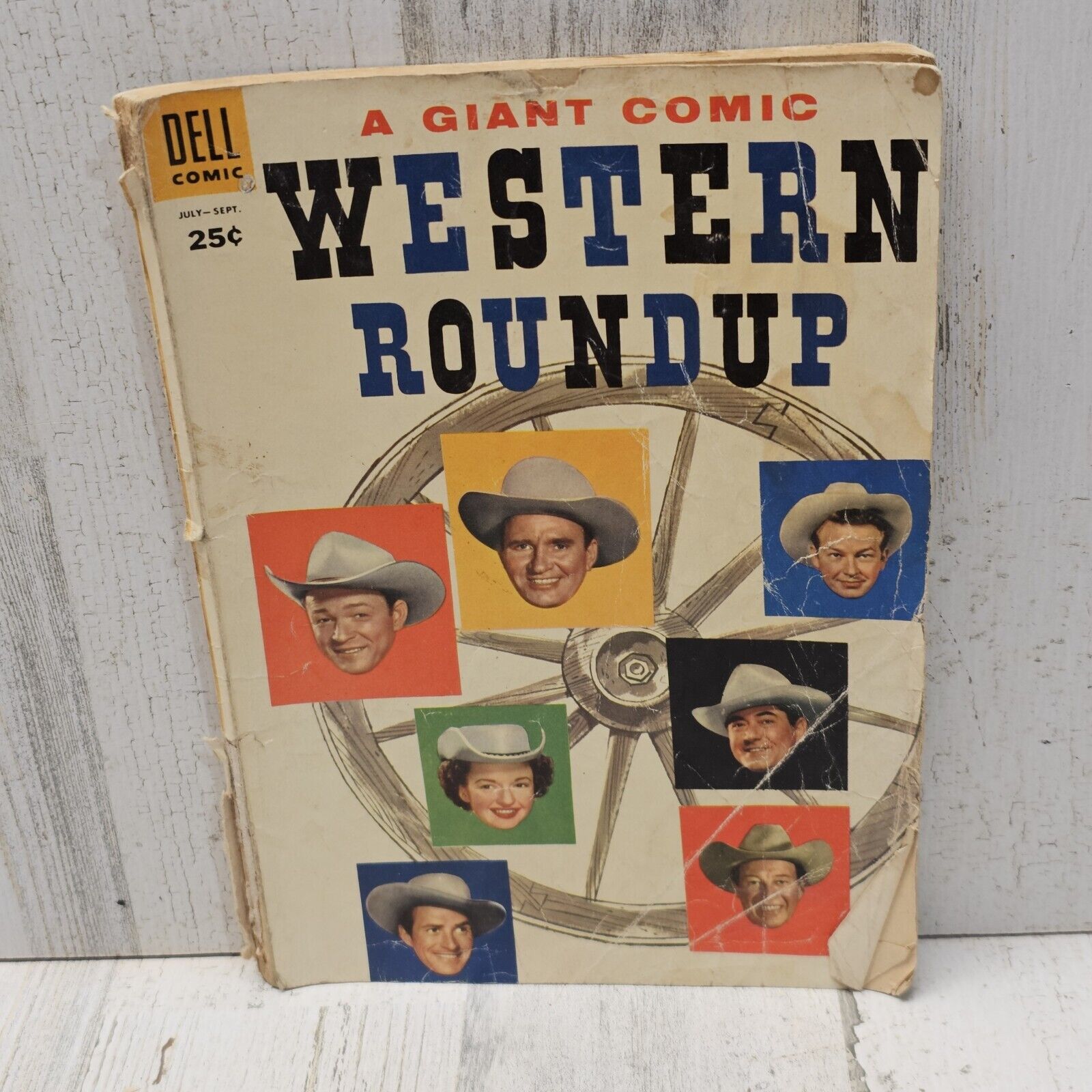 WESTERN ROUNDUP - A Giant DELL Comic Book, July-Sept 1955 - Roy Rogers