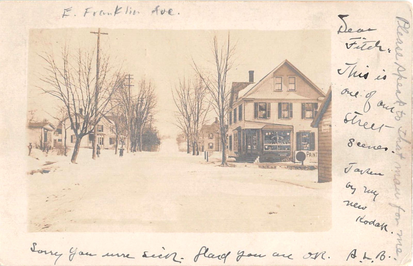 1907 RPPC Store Homes E. Franklin Ave. Pearl River NY Rockland county