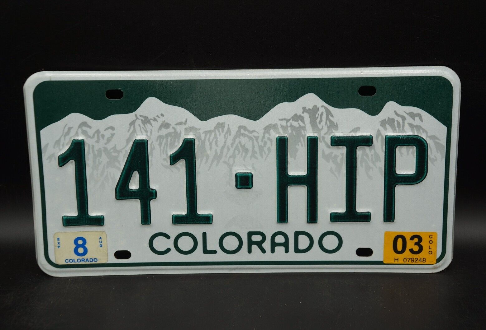 2003 COLORADO License Plate # 141 - HIP