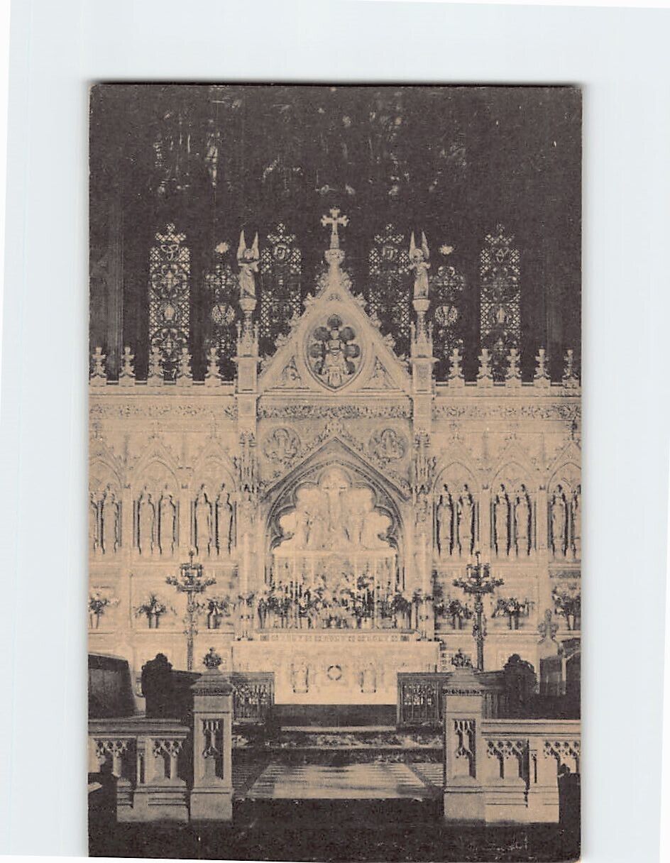 Postcard High Altars & Reredos Trinity Church Broadway and Wall Street New York
