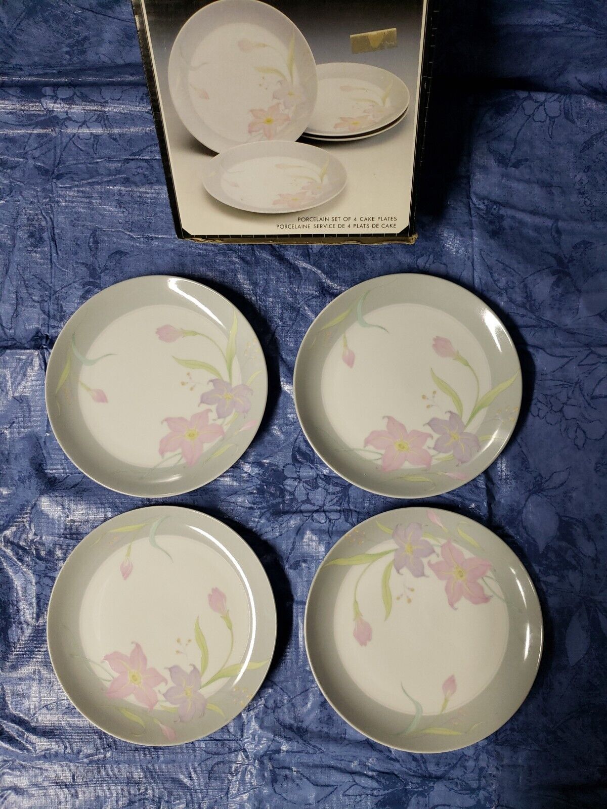 Vintage Remembrance Collection by Action, Japan set of 4 cake/dessert plates