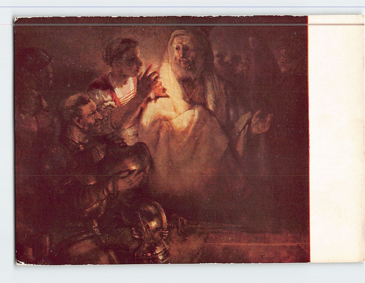 Postcard The Denial of St. Peter Painting by Rembrandt van Rijn