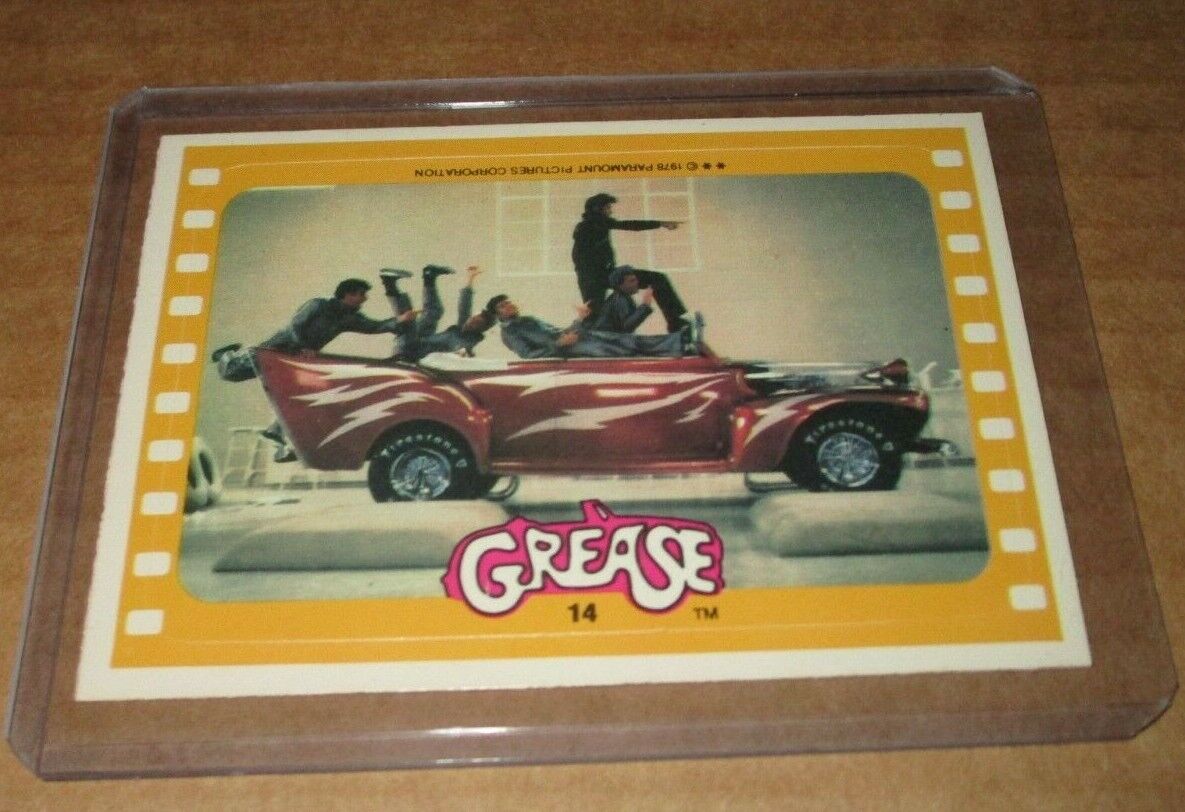 1978 GREASE THE MOVIE SERIES 2 STICKER INSERT CARD #14
