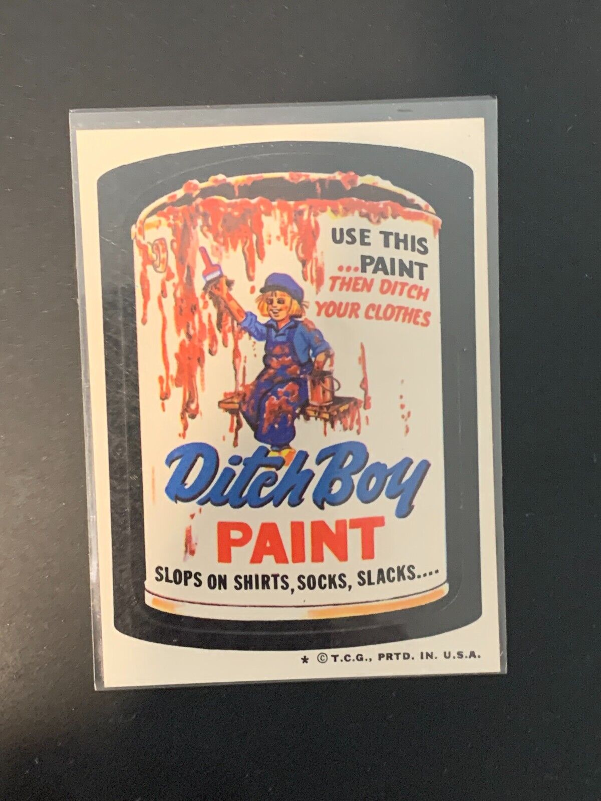 1974 Topps Wacky Packages Ditch Dutch Boy Paint 6th Series 6 Ex