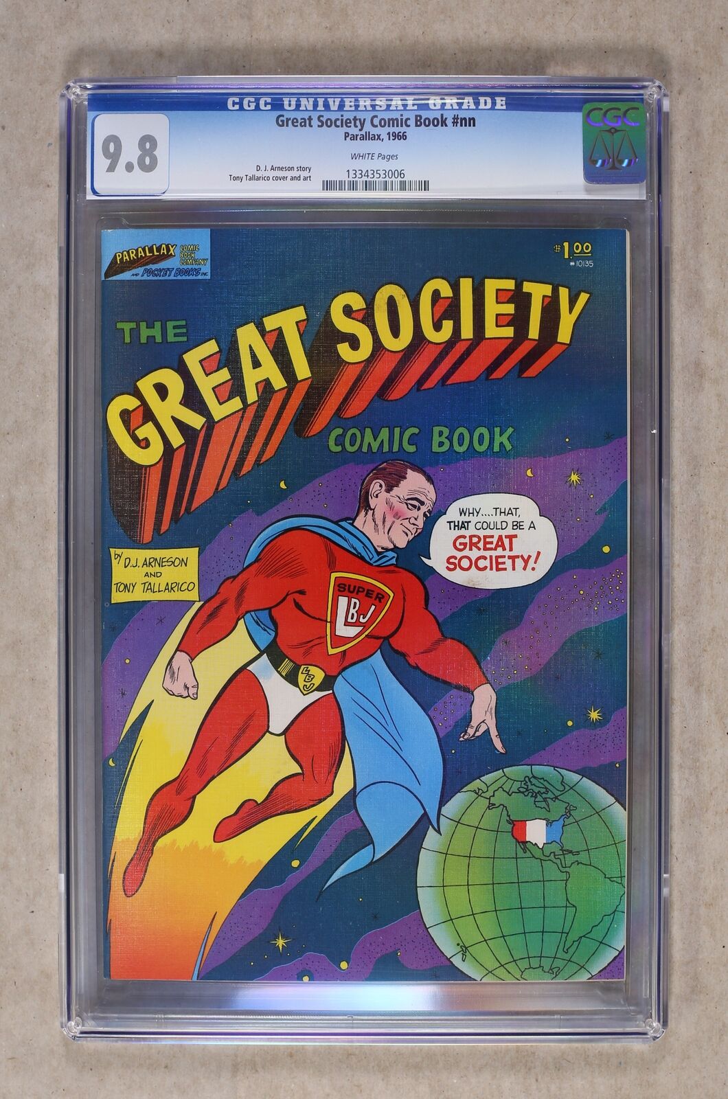 Great Society Comic Book #1 CGC 9.8 1966 1334353006