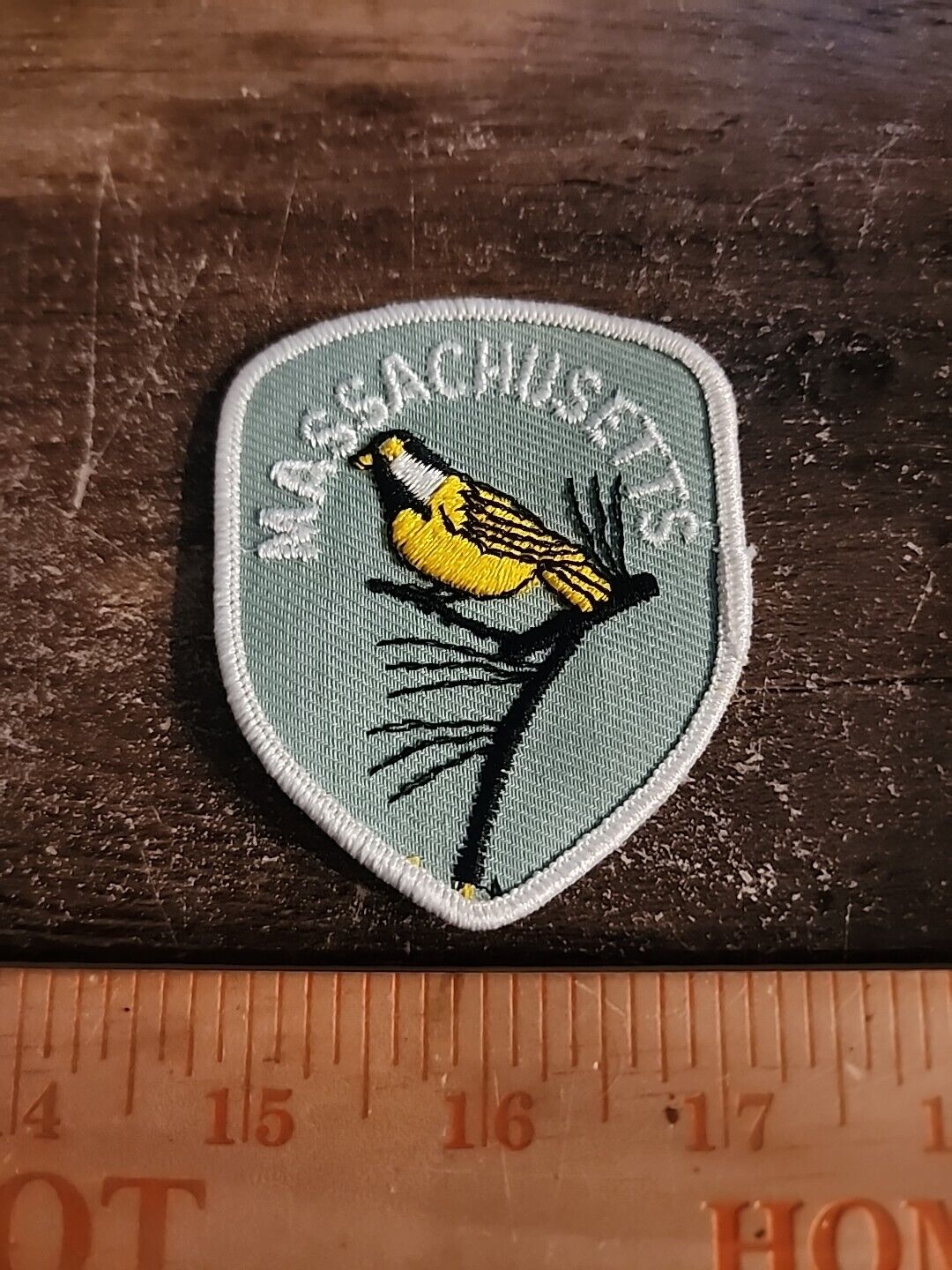 Vintage State of Massachusetts Sew On Patch  V2