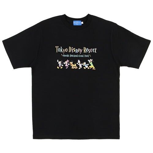 Japan Tokyo Disney Resort T-shirt 8 Theme Port Icons Black