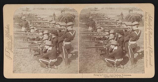 Photo:Firing by volley- 160th Indiana volunteers