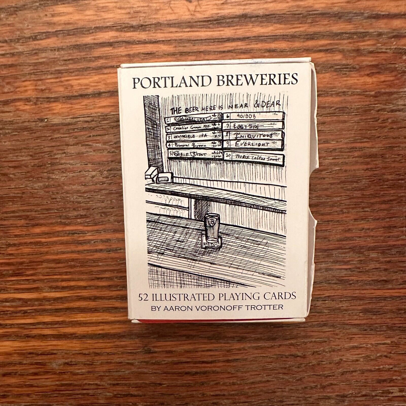 Portland Breweries 52 Illustrated Playing Card Deck by Aaron Trotter 2015 Beer