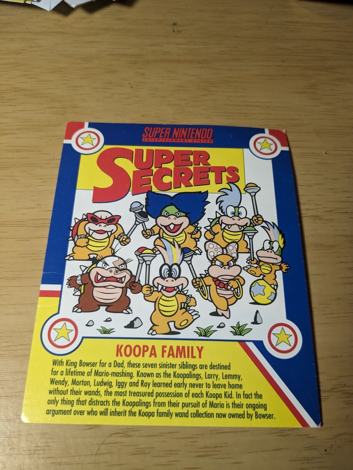 RARE 1991 Nintendo Super Secrets Koopa Family*Pepsi* Mario Bros. *Heavy Wear*