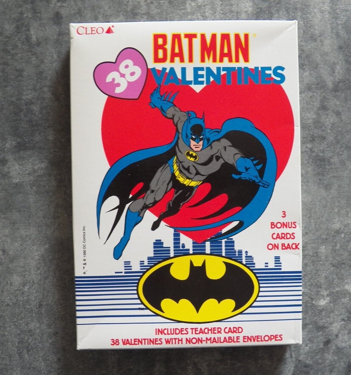 Vintage 1990 DC Comics Batman Valentine\'s Day Card NIB