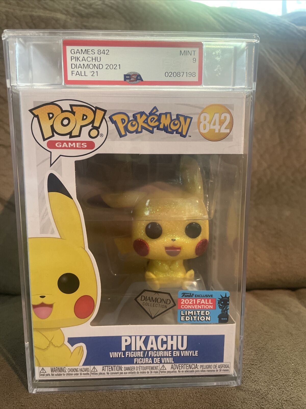 Psa Graded 9 Pikachu Diamond Edition Funko Pop
