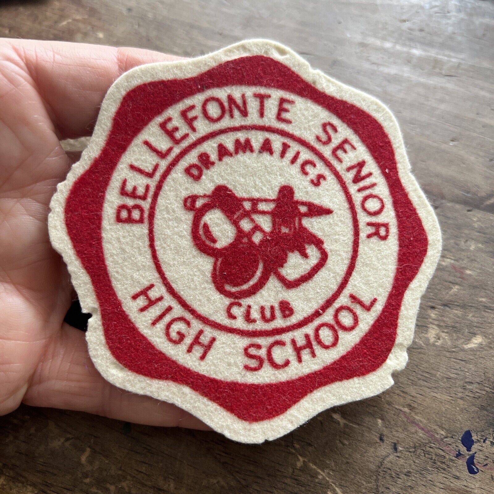 1930-1950’s Bellefonte High School Pennsylvania Dramatics Club Felt Jacket Patch