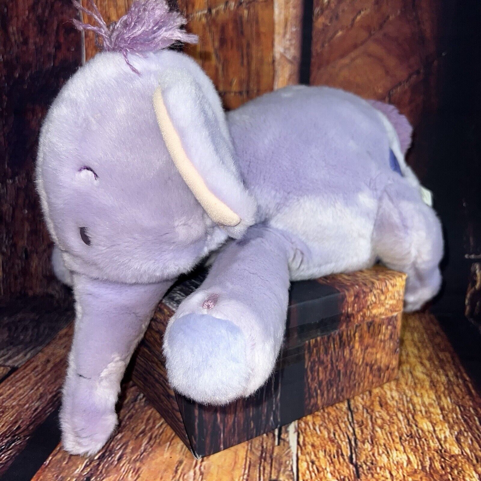 Disney Store Winnie the Pooh Lumpy Heffalump Elephant Plush Laying Down