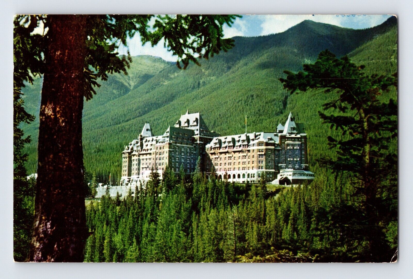 Postcard Banff Canada Springs Hotel Rocky Mountain 1960s Unposted Chrome
