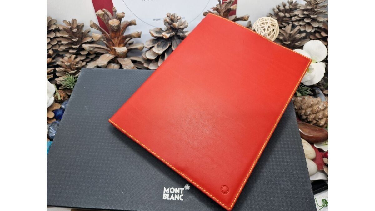 Montblanc Notebook in Red Leather Diaries & Notes Collection