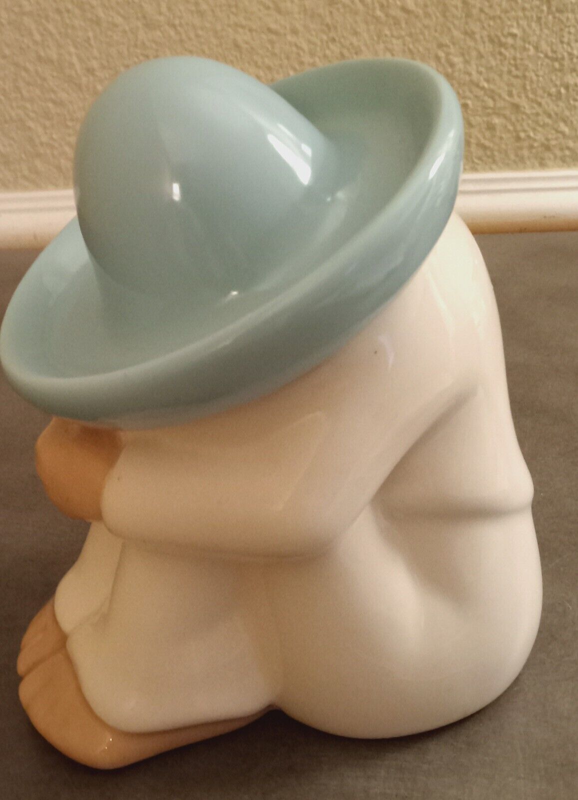 VTG Siesta Sleeping Man Ceramic Figurine By Homco 6x5